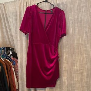 Magenta Velvet Dress